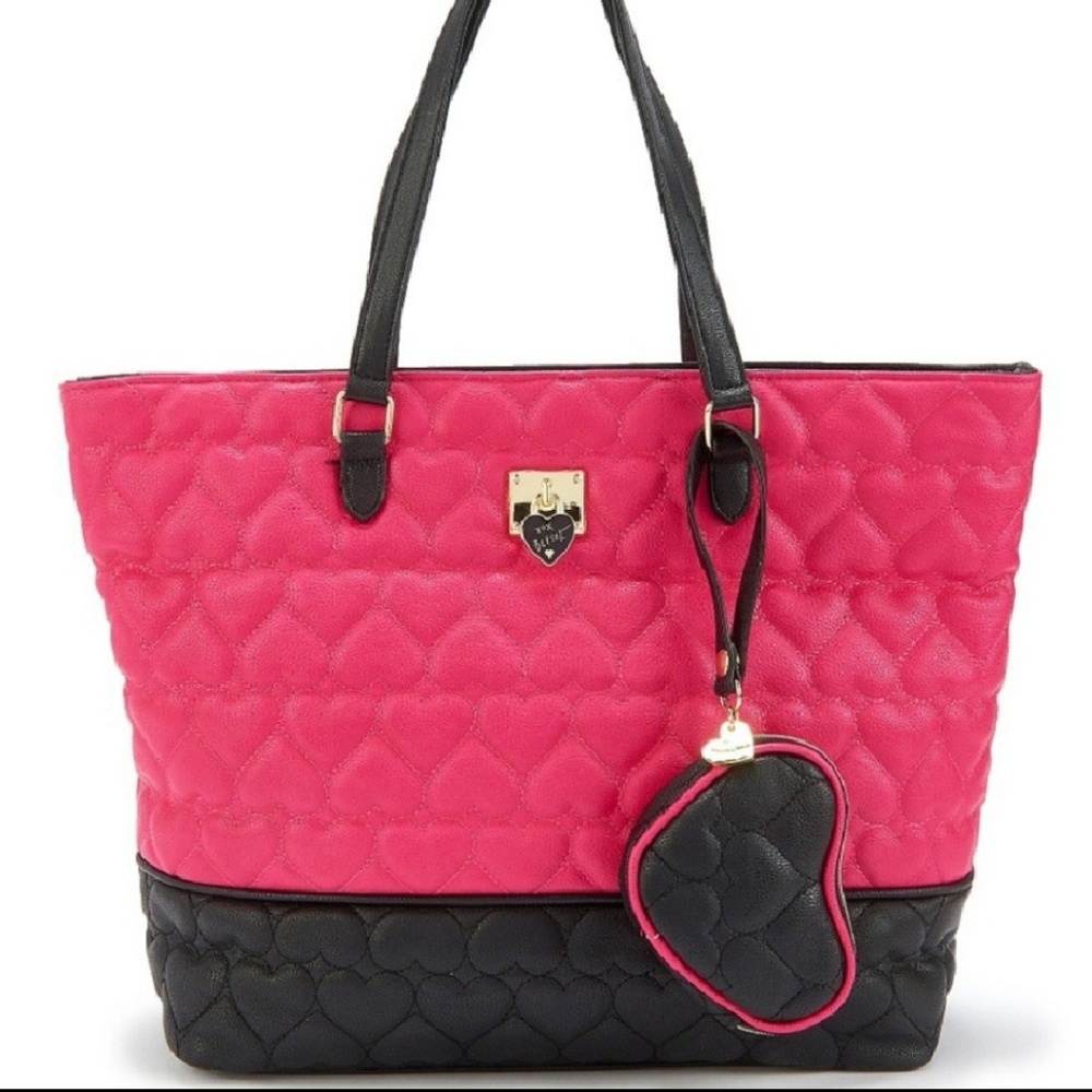 Large Betsey Johnson tote w coin purse